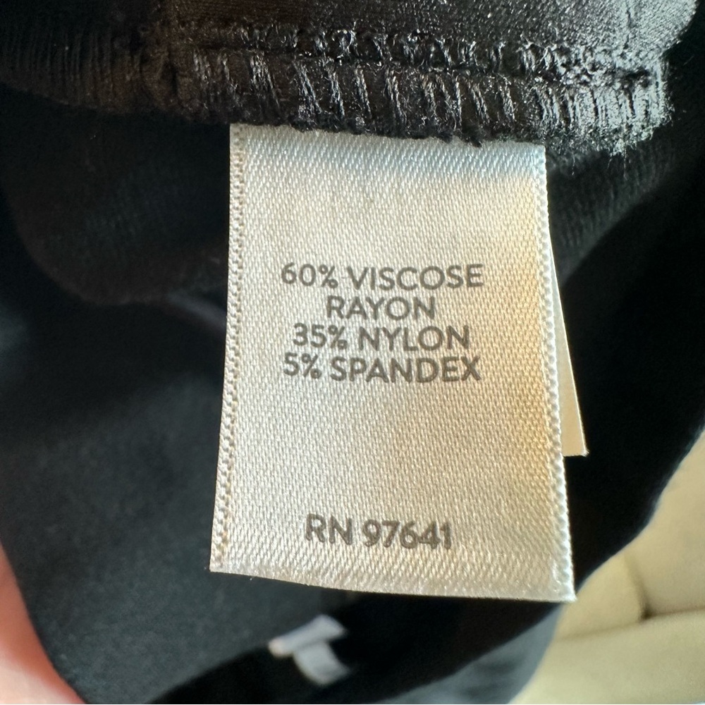 J. Jill Black Ponte Slim Leg Pants Medium - Picture 6 of 9